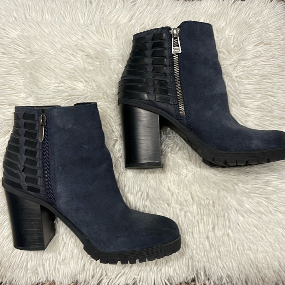 Suede Blue Booties by Circus Sam Edelman